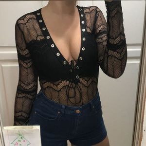 Lace body suit